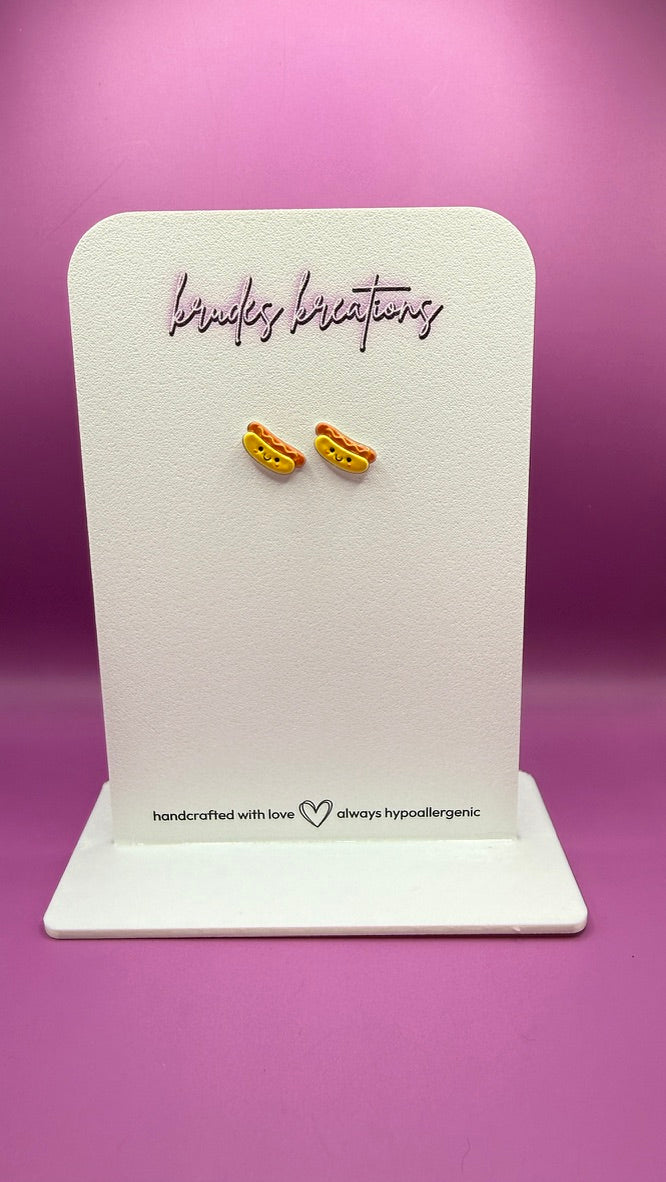 UV Printed Cutie Hotdog Earrings