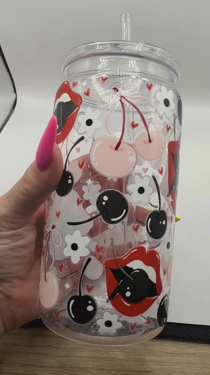 Oopsie: Dark Cherries Libbey Tumbler